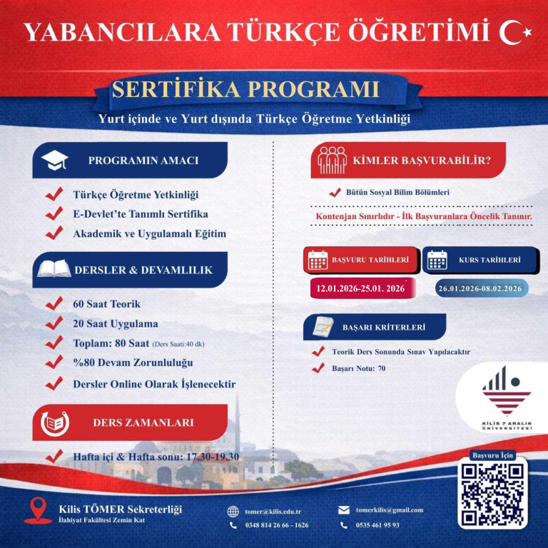 Yabancılara Türkçe Öğretimi Sertifika Programı
