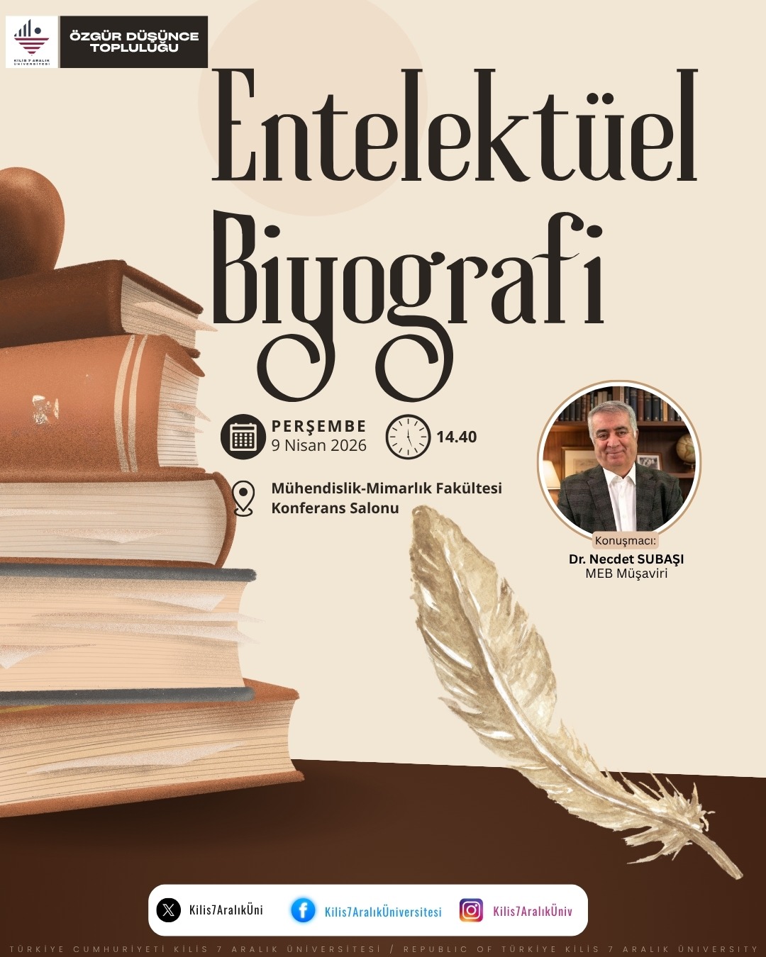 Konferans: "Entellektüel Biyografi"