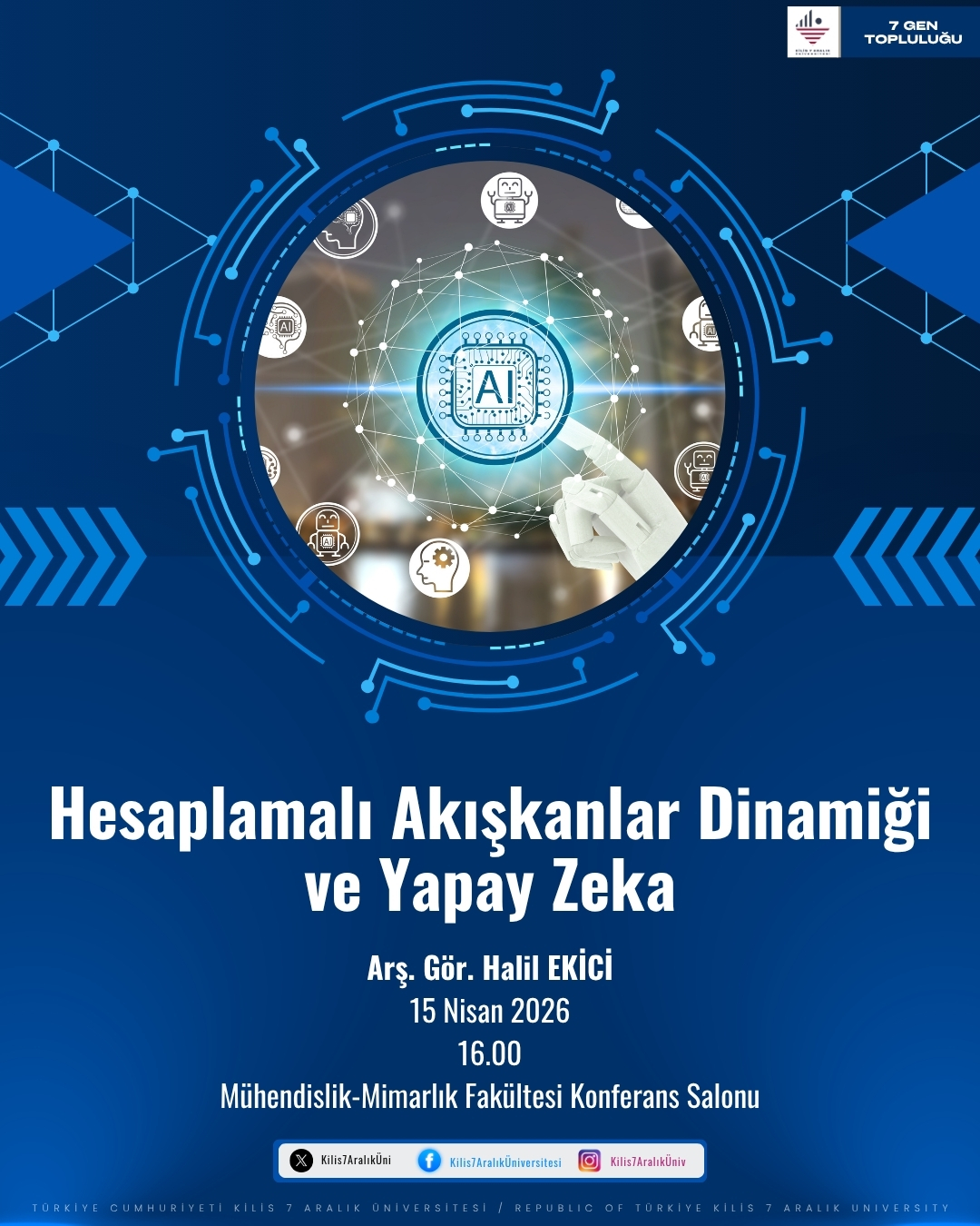 Konferans: "Hesaplamalı Akışkanlar Dinamiği ve Yapay Zekâ"
