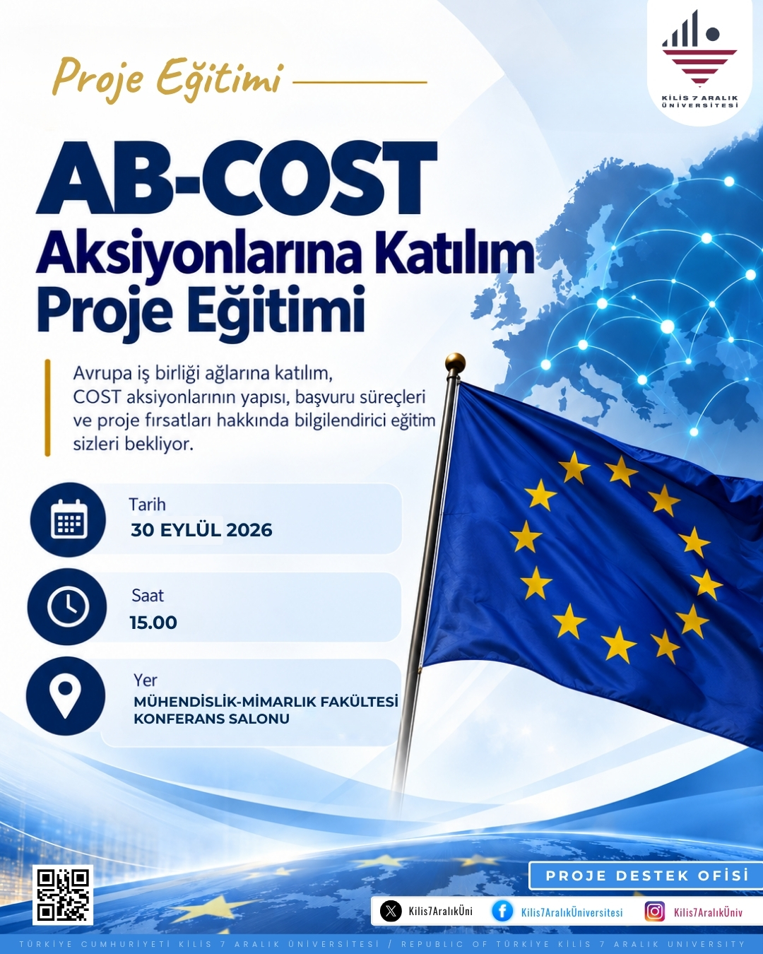 AB-COST Aksiyonlarına Katılım Proje Eğitimi