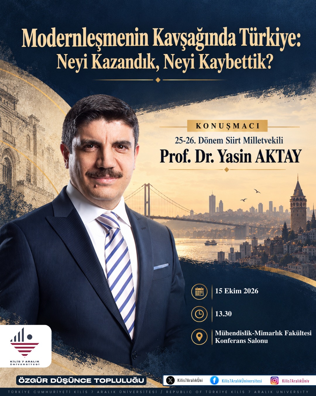 Modernleşmenin Kavşağında Türkiye: Neyi Kazandık, Neyi Kaybettik? Konferansı