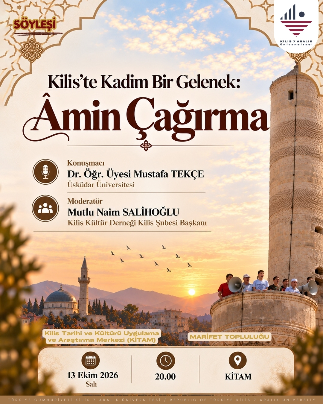 Kilis'te Kadim Bir Gelenek: Âmin Çağırma Söyleşisi