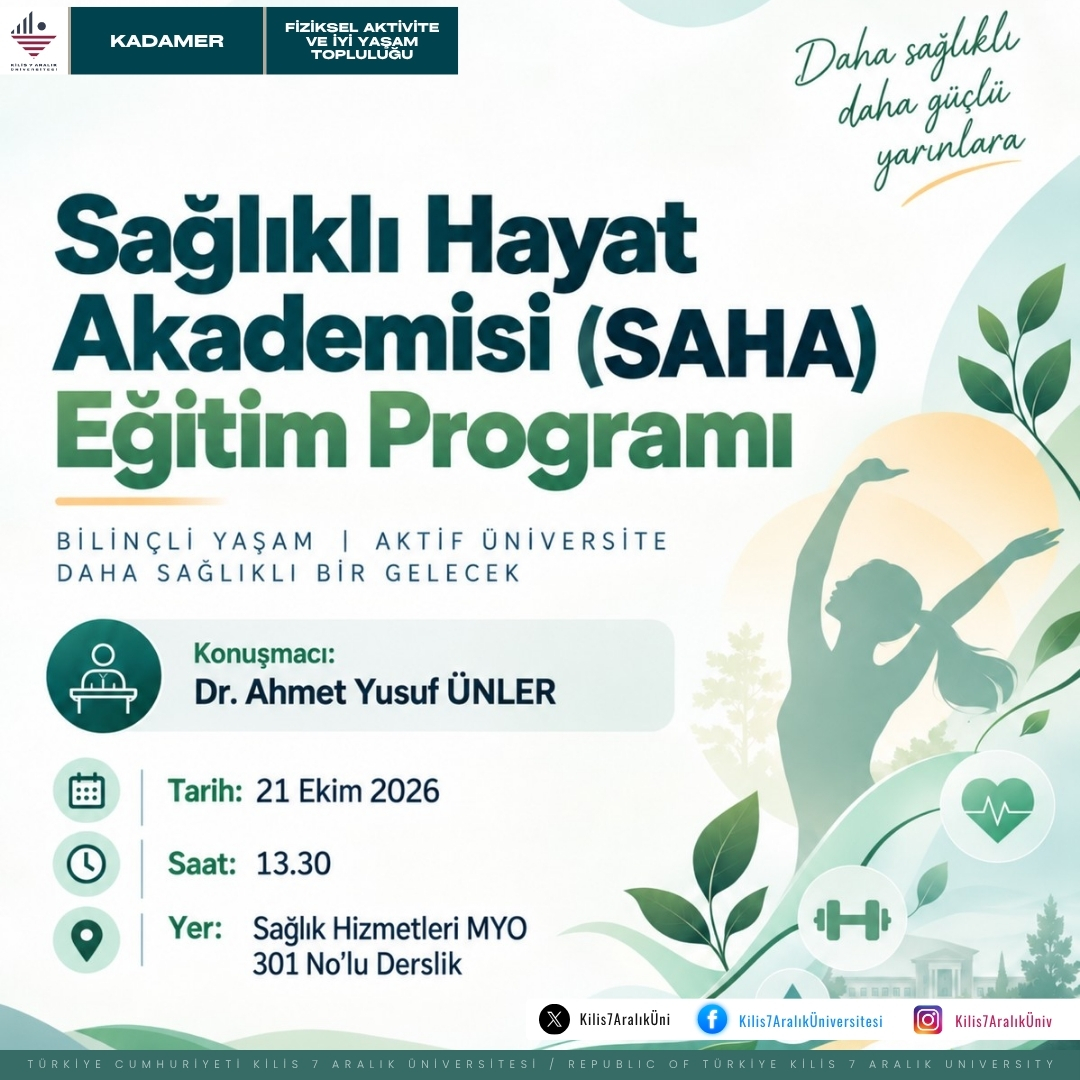 Sağlıklı Hayat Akademisi (SAHA) Eğitim Programı