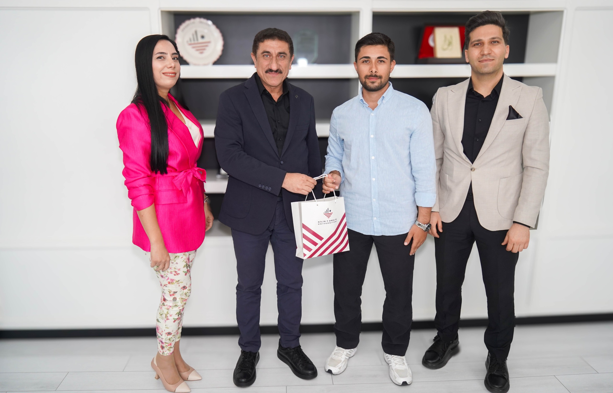 Student İbrahim Halil Kesici, Ranked 5th in Türkiye in AGS, Visits Rector Akman